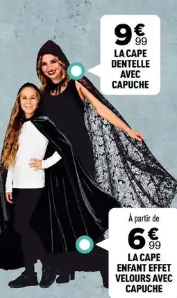 Zoé Confetti La cape enfant effet velours avec capuche offre