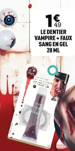 Zoé Confetti Le dentier vampire + faux sang en gel offre