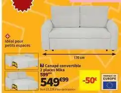 Conforama Canapé convertible 2 places mika offre