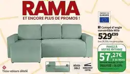 Conforama Total - canapé d'angle convertible milo offre