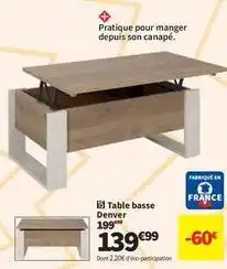 Conforama Denver - table basse offre