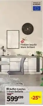 Conforama Buffet 4 portes 1 troir belaria offre
