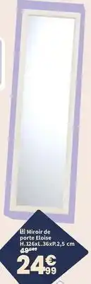 Conforama Miroir de porte gloss offre