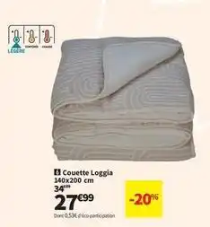 Conforama Couette loggia 140x200 cm offre