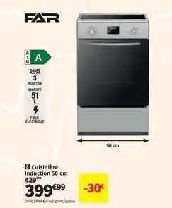 Conforama Far - cuisinière induction 50 cm offre