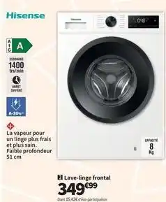 Conforama Hisense - lave-linge frontal offre
