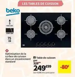 Conforama Beko - table de cuisson offre