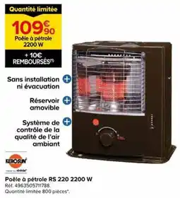 Castorama Kerosun Poêle à pétrole RS 220 offre
