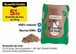 Castorama ecobio granulés de bois offre