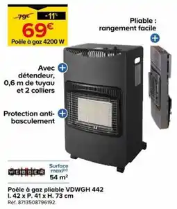 Castorama WEIBER Poêle à gaz pliable offre