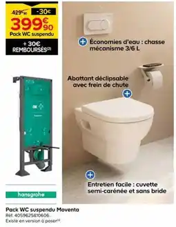 Castorama Hansgrohe pack wc suspendu moventa offre