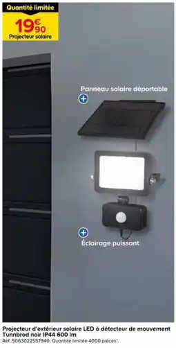 Castorama Tunnbrod Projecteur d'extérieur solaire LED offre
