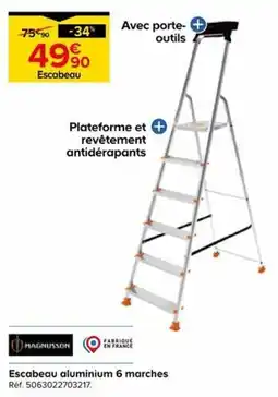 Castorama MAGNUSSON Escabeau aluminium 6 marches offre
