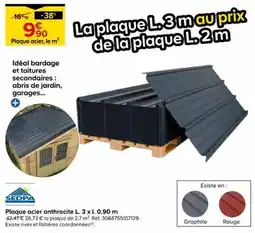 Castorama SEDPA Plaque acier anthracite offre