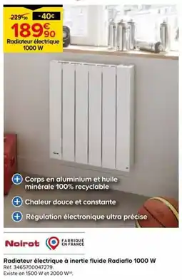 Castorama Noirot Radiateur électrique offre