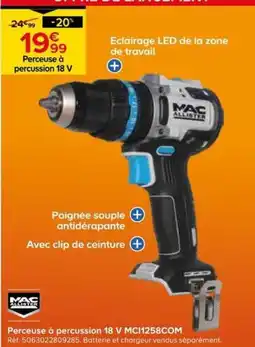 Castorama MAC ALLISTER Perceuse à percussion 18 V offre