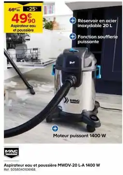 Castorama MAC Aspirateur eau et poussière offre