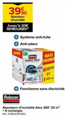 Castorama Rubson Absorbeur d'humidité Aéro 360° offre