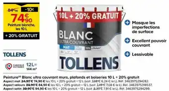TOLLENS Peinture blanche