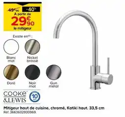 Castorama COOKE & LEWIS Mitigeur haut de cuisine offre