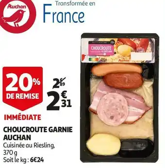 Auchan Auchan choucroute garnie offre