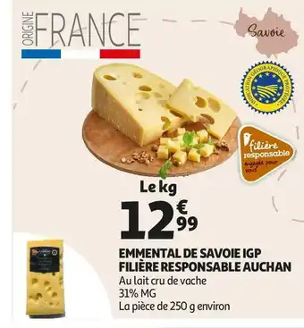 Auchan Filière responsable auchan emmental de savoie igp offre