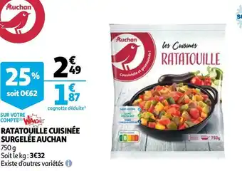 Auchan Auchan ratatouille cuisinée surgelée offre