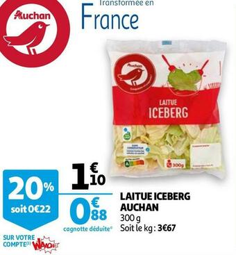 Auchan Auchan laitue iceberg offre