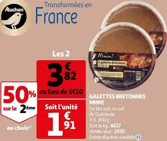 Auchan Mmm! galettes bretonnes offre