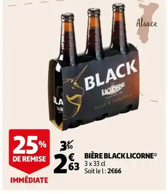 Auchan Black licorne bière offre