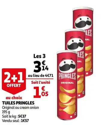 Auchan Pringles tuiles original offre