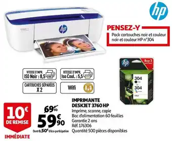 Auchan Hp imprimante deskjet 3760 offre