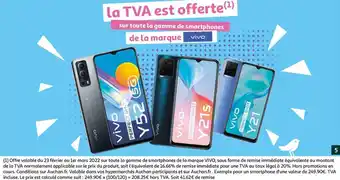Auchan Vivo bon plan sur toute la gamme de smartphones de la marque vivo offre