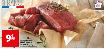 Auchan Viande bovine : pièce à fondue ou brochettes offre