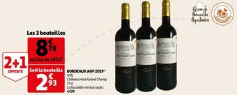 Auchan Château haut grand champ bordeaux aop 2019 offre