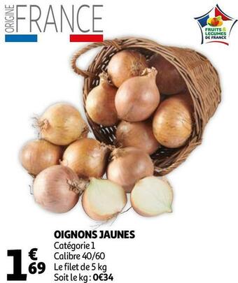 Auchan Oignons jaunes offre