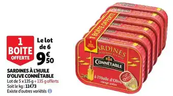 Auchan Connétable sardines offre