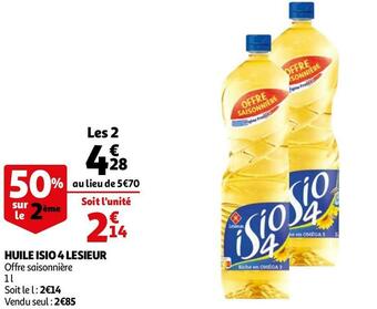 Auchan Lesieur huile isio 4 offre