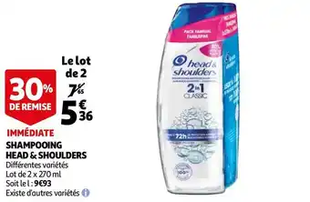 Auchan Headandshoulders shampooing offre