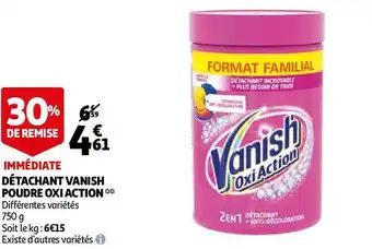 Auchan Vanish détachant poudre oxi action offre