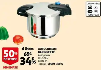 Auchan Autocuiseur baionnette offre