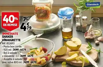 Auchan Glasslock shaker vinaigrette offre