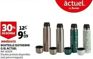 Auchan Actuel bouteille isotherme 0.5l offre