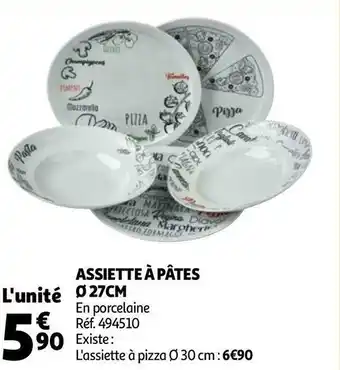 Auchan Assiette à pâtes offre