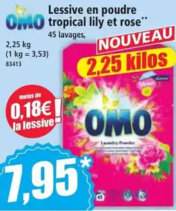 Norma OMO Lessive en poudre tropical lily et rose offre