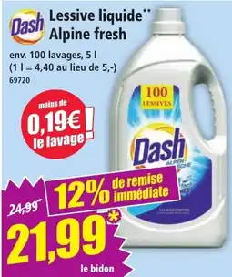 Norma Dash Lessive liquide Alpine fresh offre