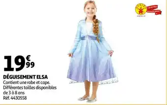 Auchan Déguisement elsa offre