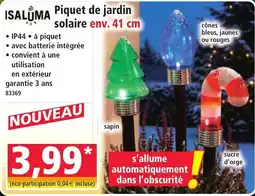 Norma ISALUMA Piquet de jardin solaire offre