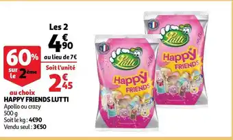 Auchan Lutti happy friends offre