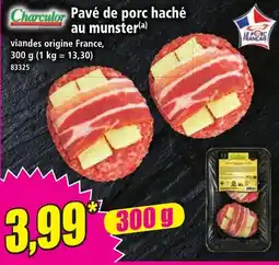 Norma Charculeur Pavé de porc haché offre